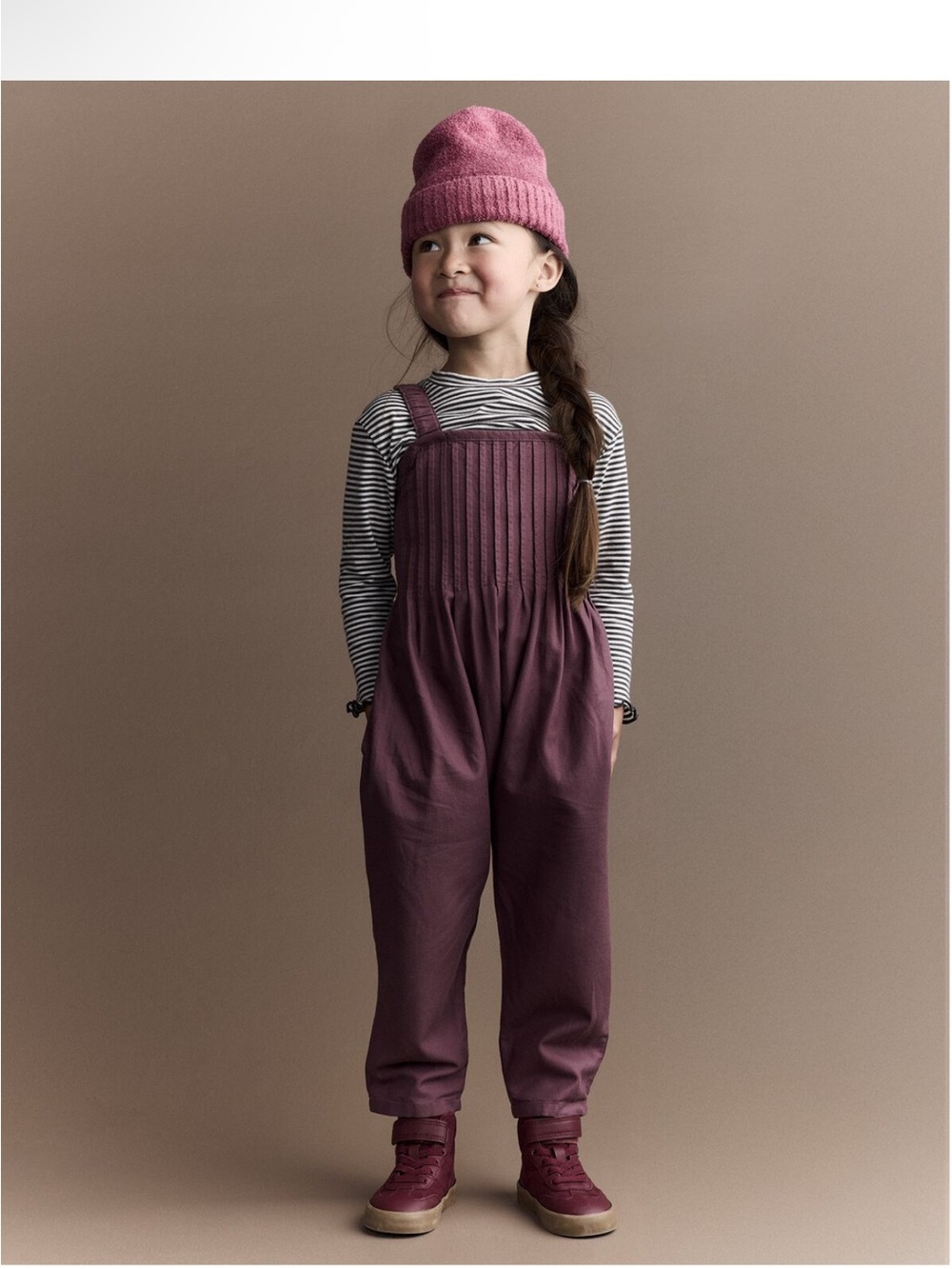 Carters Kids Purple Pleated Overalls Size 6